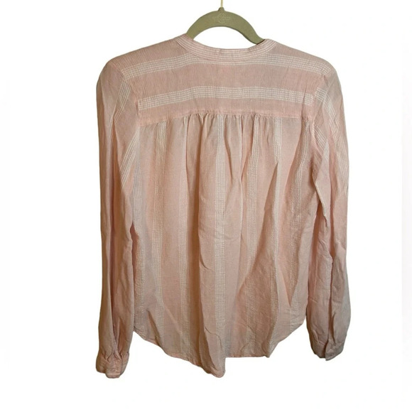 H&M BABY PINK POPOVER BLOUSE - Picture 2 of 5